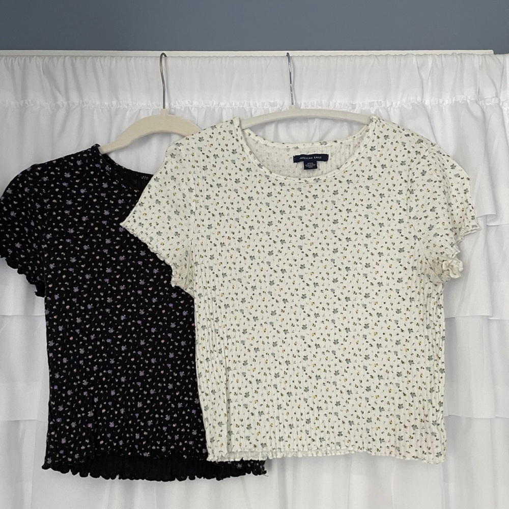 Two Pack American Eagle Ribbed Tees